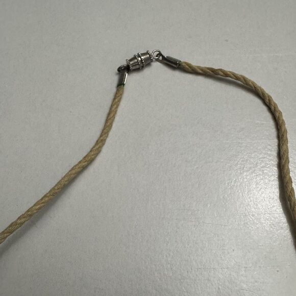 Batik Bone Star Pendant on Hemp Cord – 14 Inch Boho Choker necklace - Picture 5 of 8